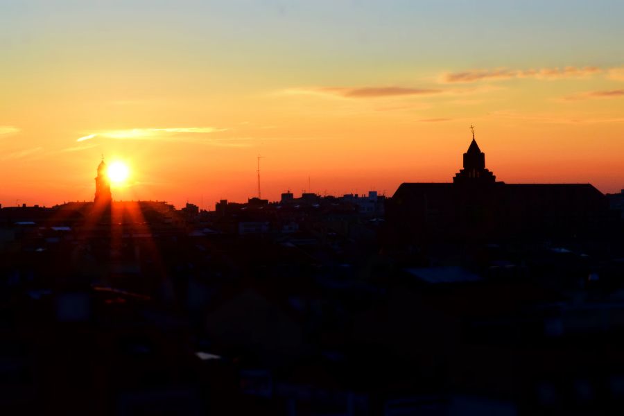 puesta de sol en Sabadell